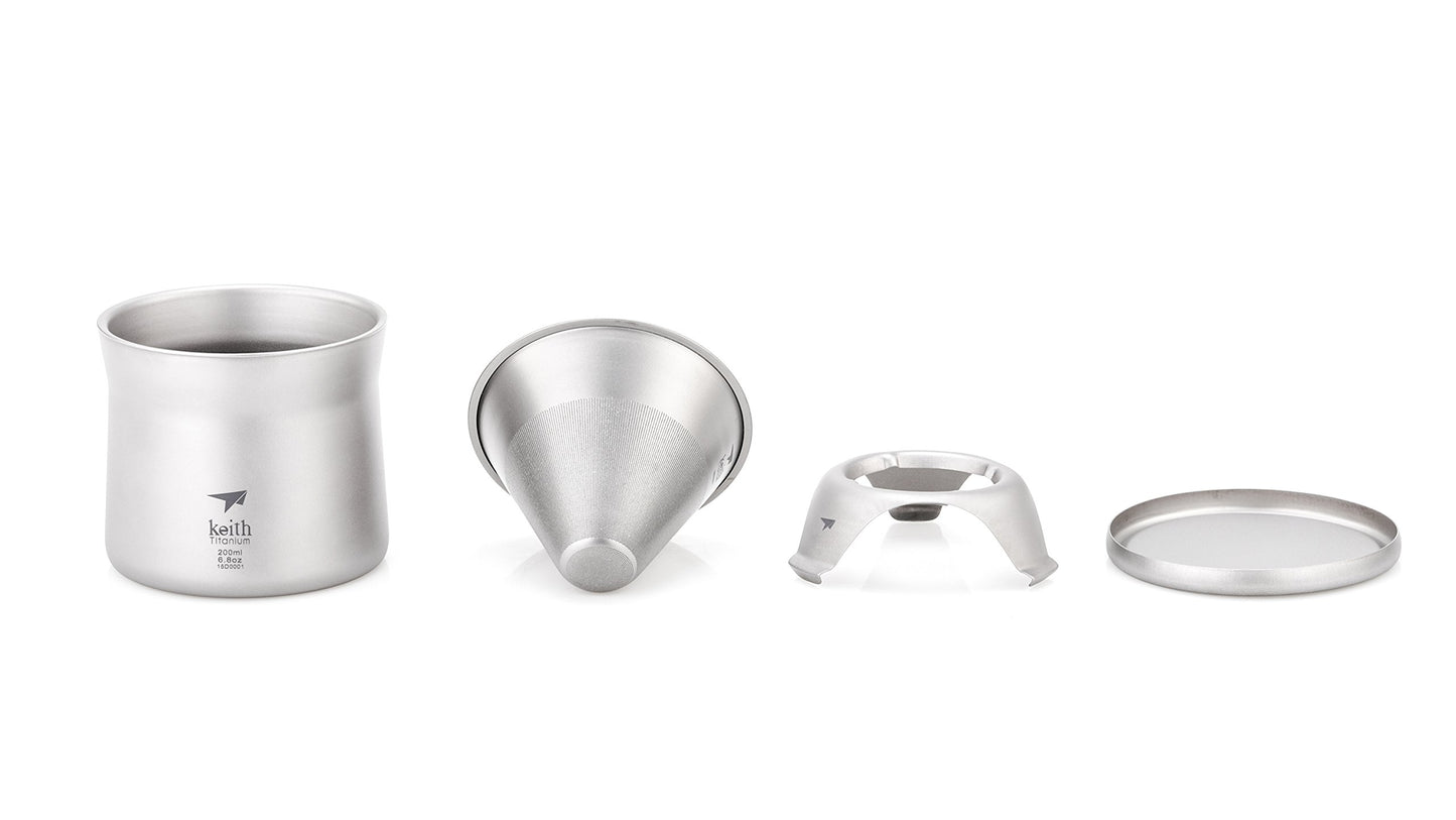 Keith Titanium Ti3911 Ultralight Coffee Maker - Custom Premium Leather Case Included 18th Anniversary: Exclusive Price!