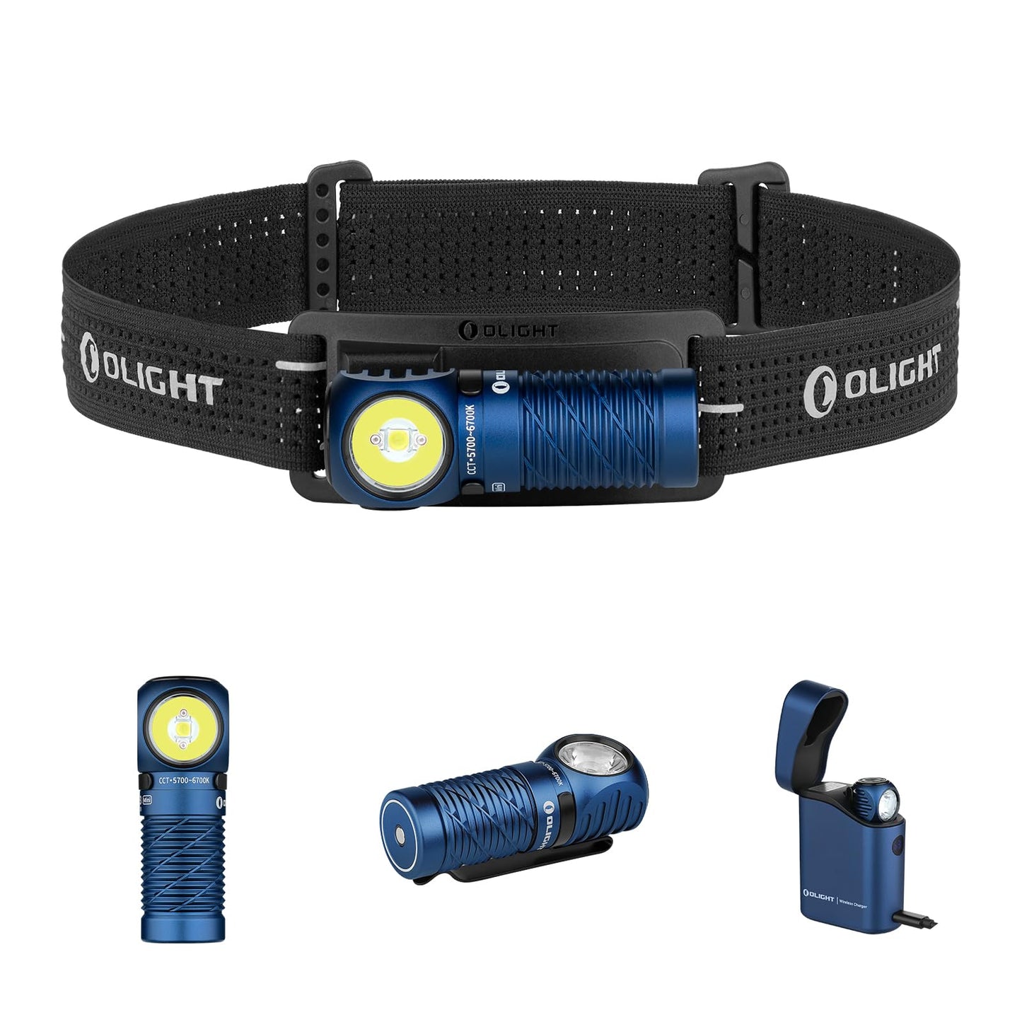OLIGHT Perun 3 Mini Premium Headlamp 1250 Lumens Flashlight with Type-C Charging Box Bundle with iUltra Rechargeable EDC Flashlight