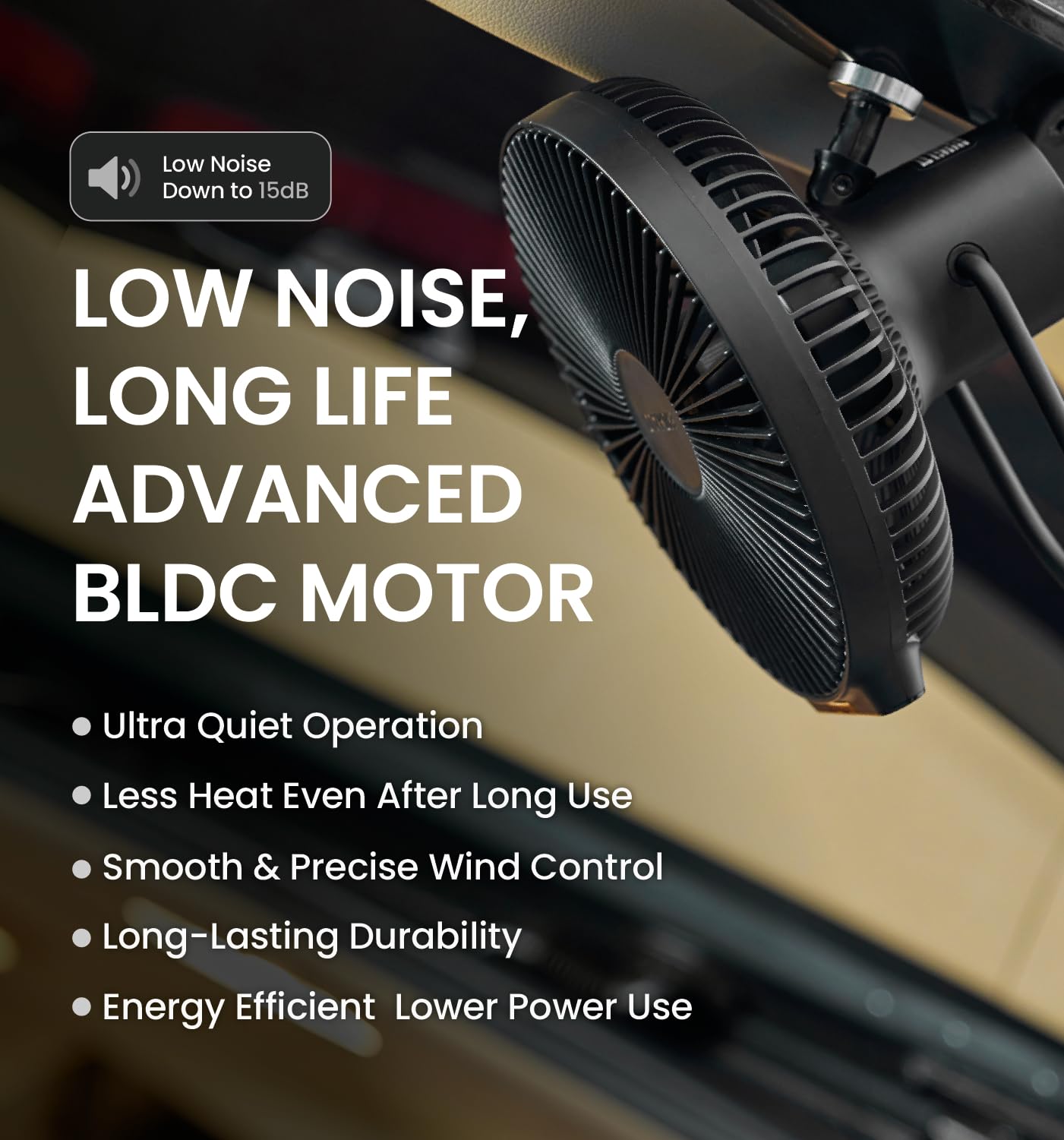Claymore V1040 Black Rechargeable Portable Fan – 10,400mAh Power Bank Function Remote Control 4-Speed Quiet BLDC Air Circulator USB-C Charging 23 Hrs Runtime for Camping, Indoor, Outdoor