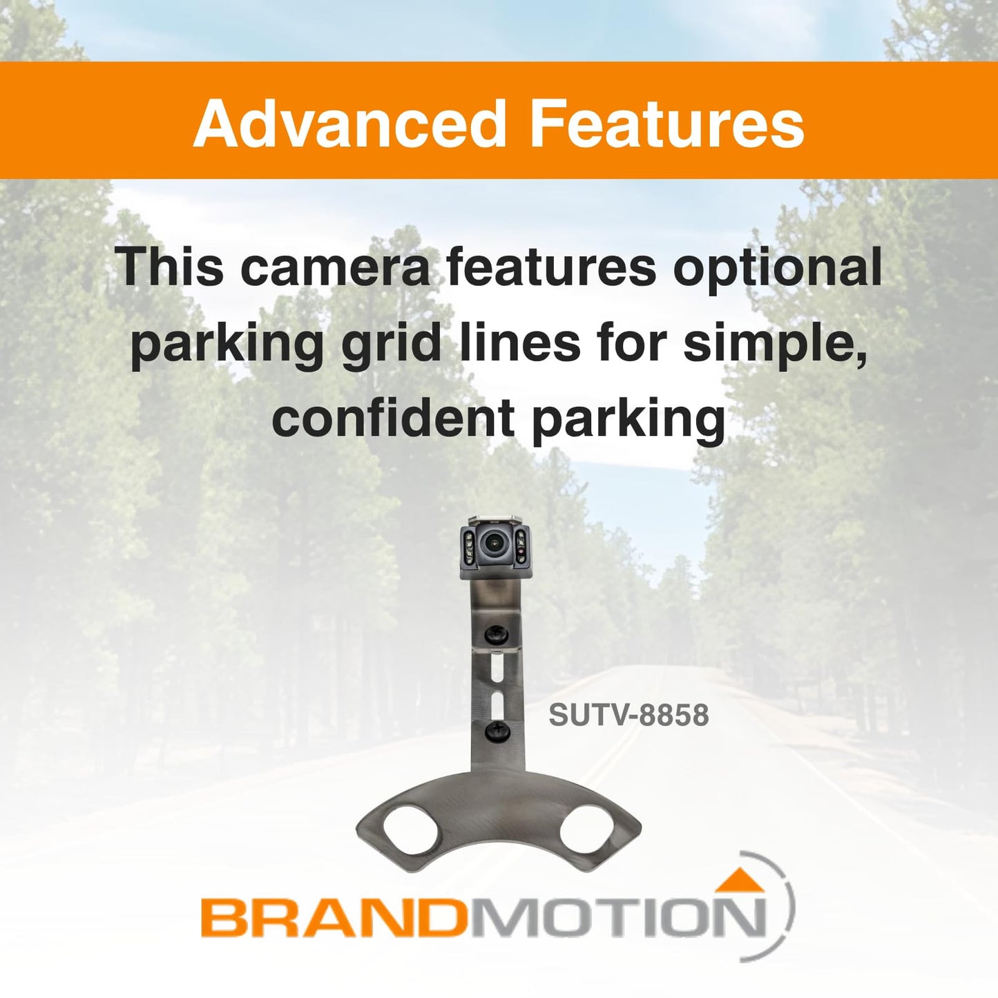 Brandmotion SUTV-8858 SummitView Adjustable Rear Vision System with Infrared Camera fits 2007-2018+ Wrangler JK with Aftermarket Display | Waterproof Case | IR Night Vision