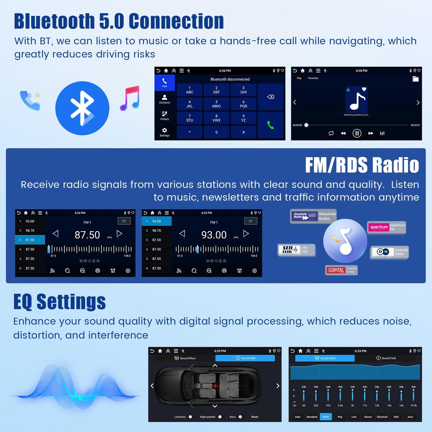 5Ghz WiFi 4G+128G Android 15 Car Radio for Jeep Wrangler Compass Grand Cherokee Dodge Ram Car Stereo with Wireless Carplay/Android Auto, 10" HD Touchscreen with GPS Bluetooth5.0 FM/RDS EQ SWC