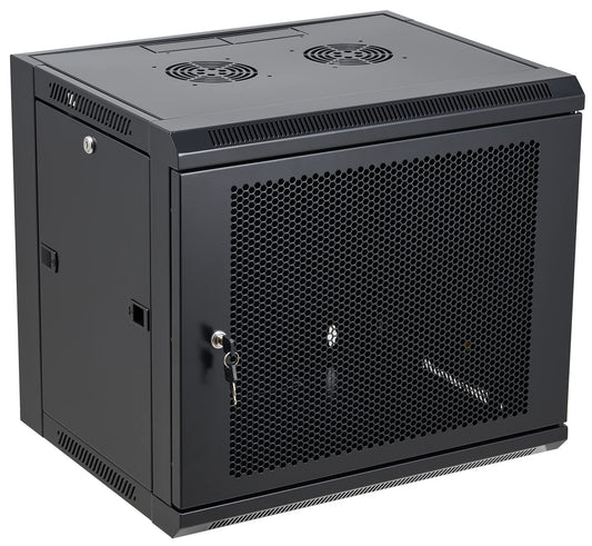 Tedgetal 9U Wall Mount Server Cabinet Network Rack Vented Enclosure Locking Door