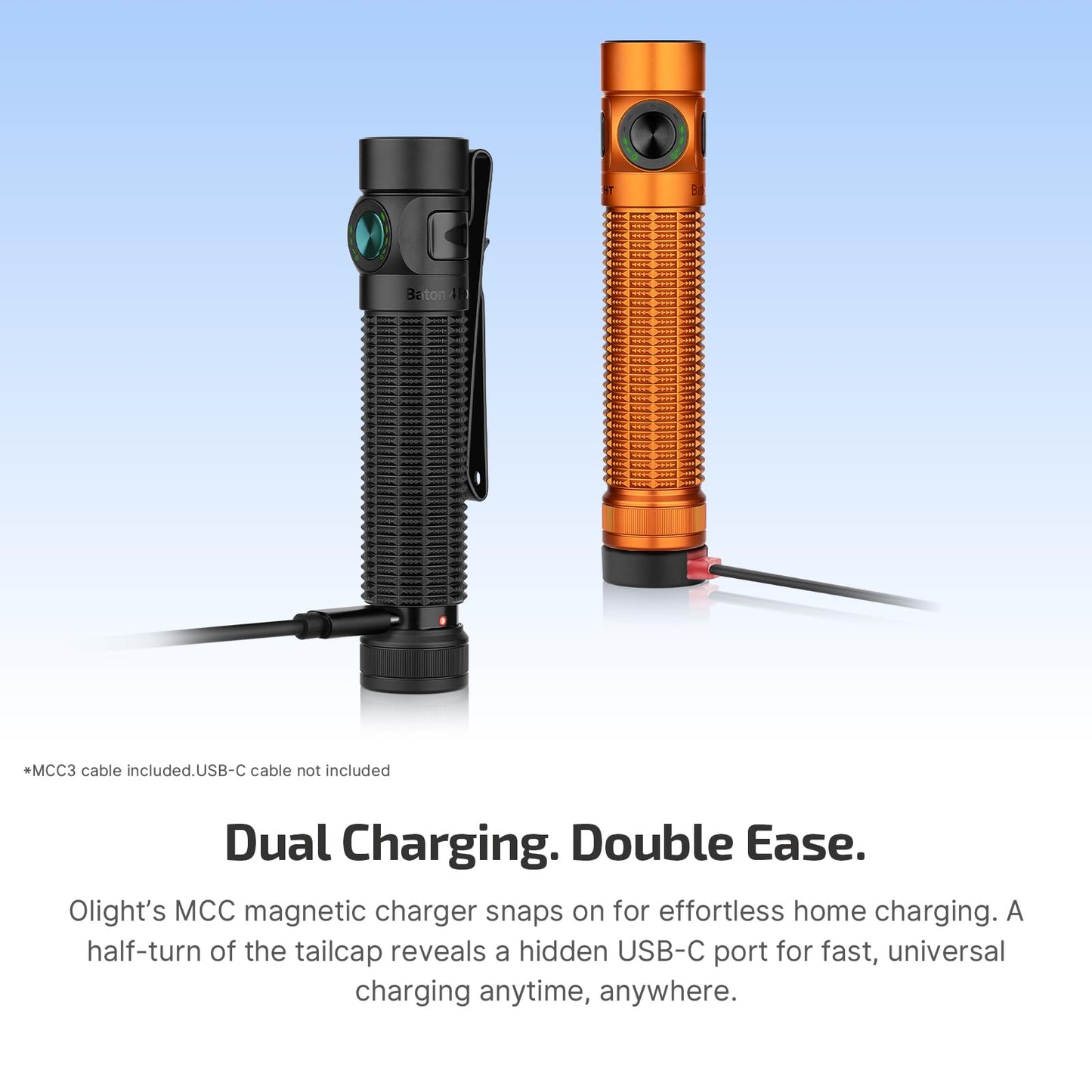 OLIGHT I3T 2 EOS Pocket EDC Flashlight Bundle with Baton4 Pro EDC Rechargeable Small Pocket Flashlight