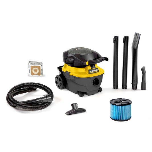 WORKSHOP Wet/Dry Vacs Shop Vacuum WS0400DE 4-Gallon 6.0 Peak HP Portable Wet Dry Vacuum Cleaner with Detachable Leaf Blower, Filter, Bag, Hose and Attachments for Indoor/Outdoor Cleaning and Blowing