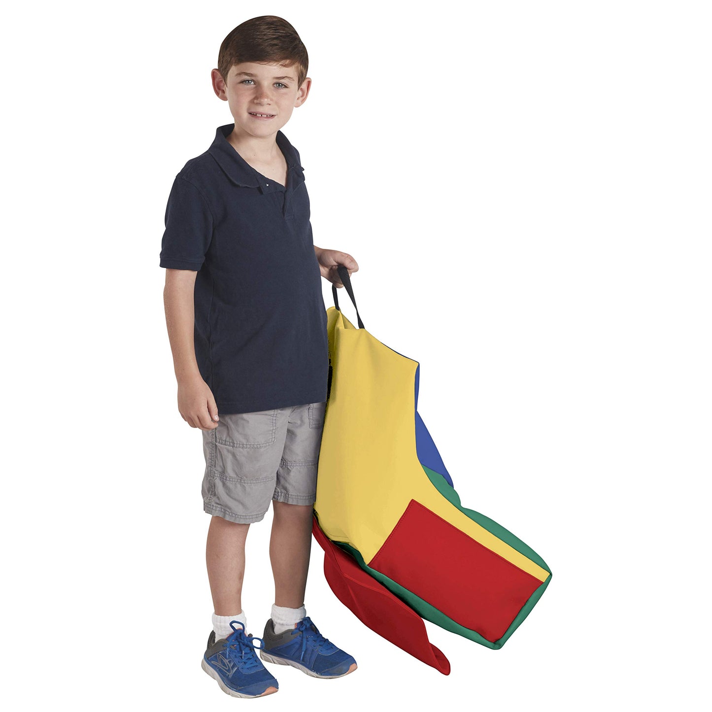 FDP SoftScape Relax-N-Read Bean Bag Chair with Supportive Back Rest and Storage Pockets, Flexible, Portable, Alternative Seating for Toddlers, Preschoolers, and Kids - Assorted, 10475-AS