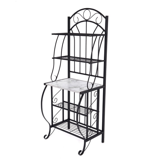Boraam Valencia Baker's Rack with Faux Marble Shelf