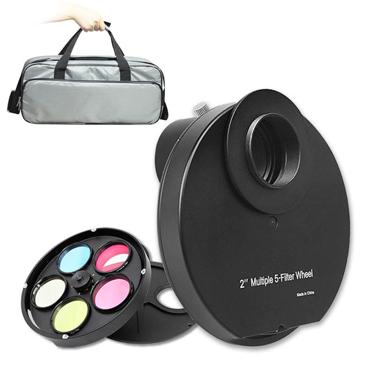Astromania Transport Bag for 1.25" Eyepiece and 2" Eyepiece - Bundle with - 2" Superior Quality Multiple 5-Position Filter Wheel