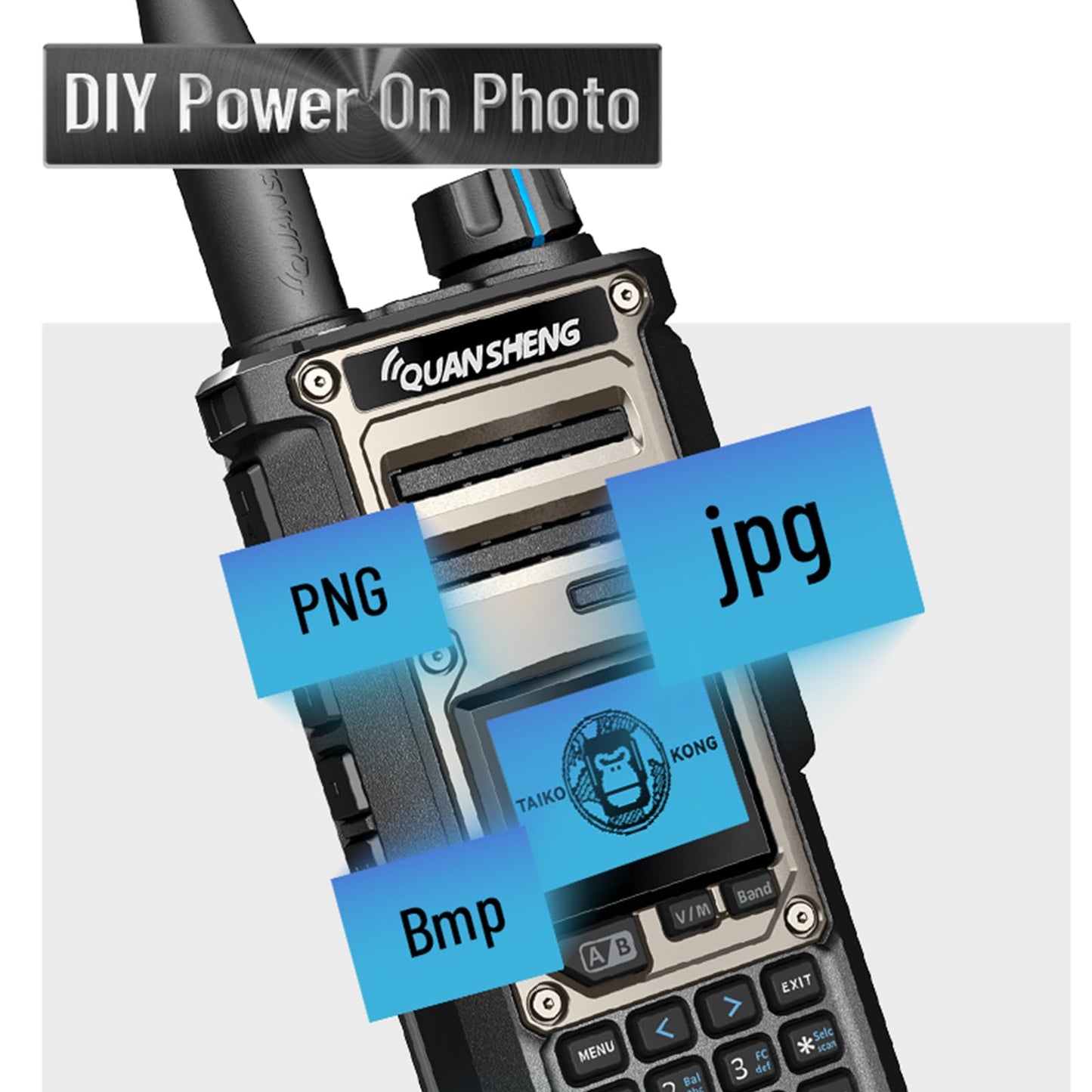 Quansheng TK11(8) Dual Band Ham Radio - High Power Walkie Talkie with NOAA Weather Alert, Air Band, Dual PTT, Type-C Charging & 999 Channels for Outdoor, Emergency, AM FM CW SSB