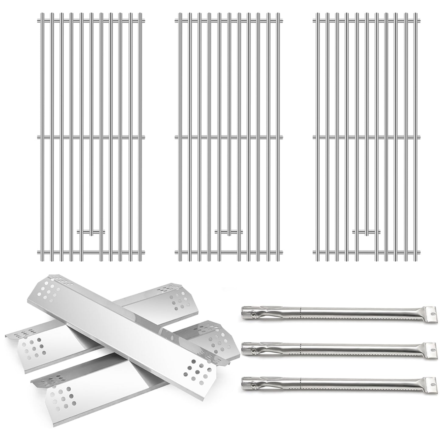 Criditpid Grill Replacement Parts for Kitchenaid 720-0953 720-0787D 3 Burner Gas Grill, Grill Grates, Heat Plates, Burner Tubes Kit for Kitchenaid 720-0953 Grill, for Kitchen Aid 720-0787D Home Depot.