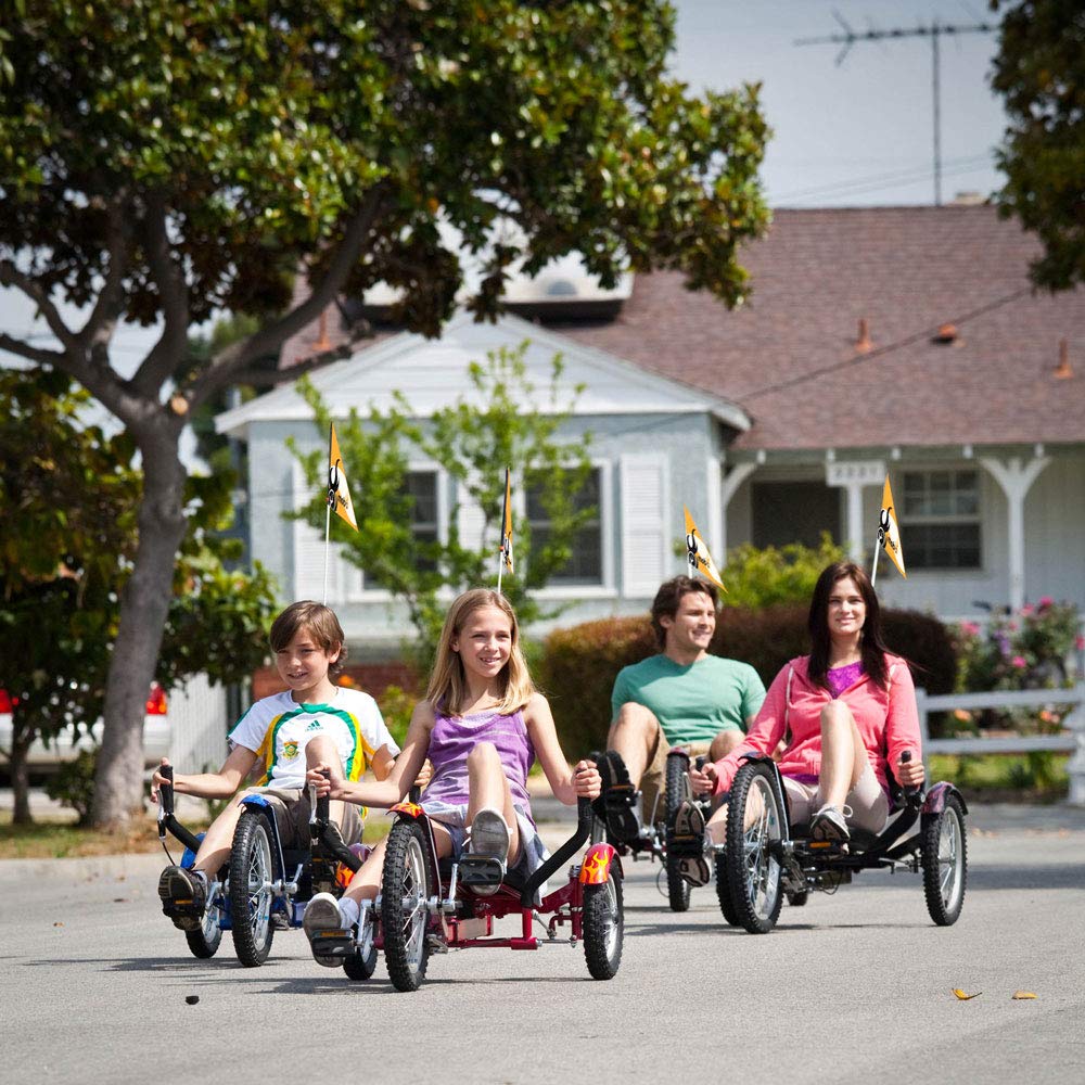 Mobo Triton Recumbent Trike. Kids 3-Wheel Bike. Youth Cruiser Tricycle
