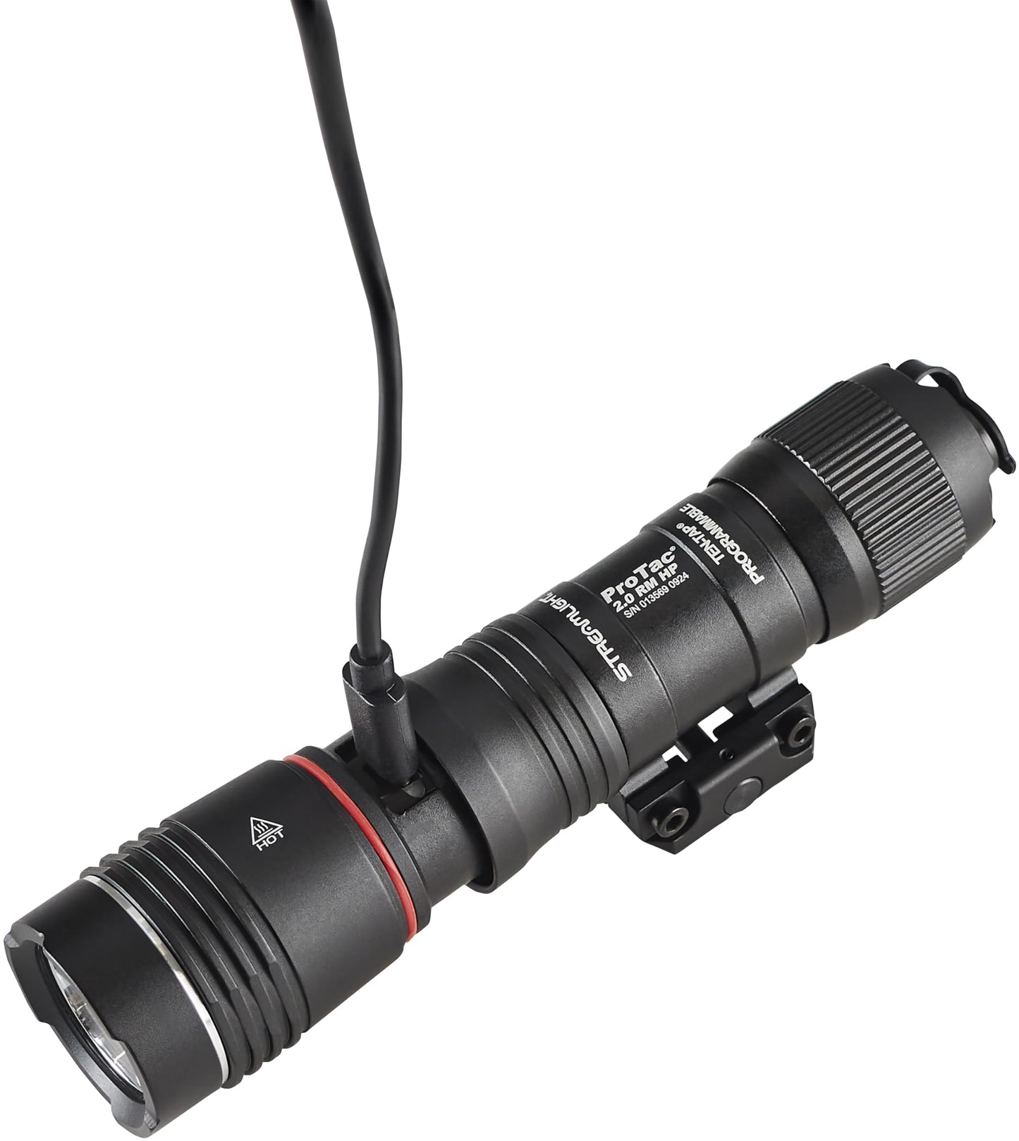 Streamlight 89014 ProTac 2.0 Rail Mount HP 2000-Lumen 85,000-Candela USB Rechargeable Tactical Flashlight with MLOK Mount, Pressure Switch, Mounting Hardware, Battery, Black