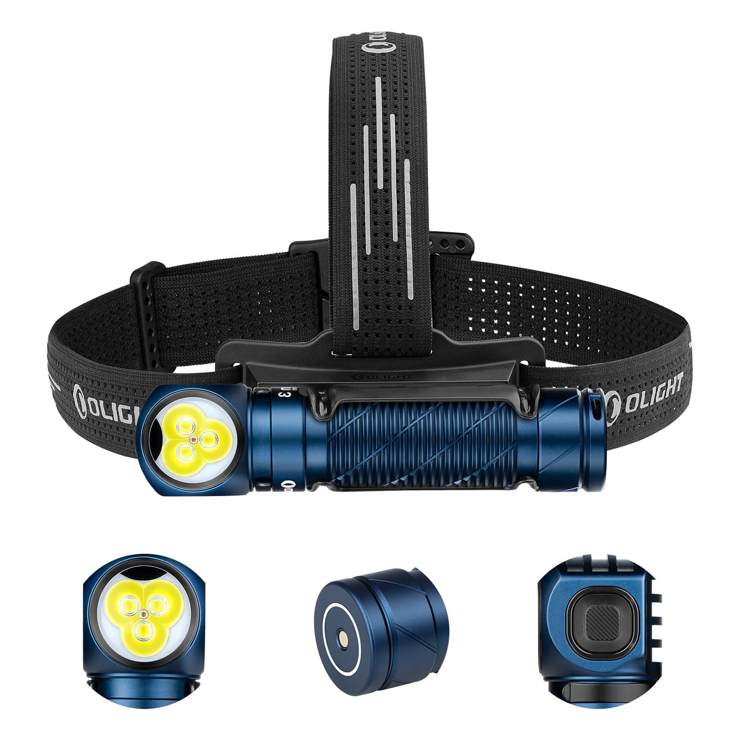 OLIGHT Perun 3 Mini Premium Headlamp 1250 Lumens Flashlight with Type-C Charging Box Bundle with Perun 3 Rechargeable Headlamp Flashlight
