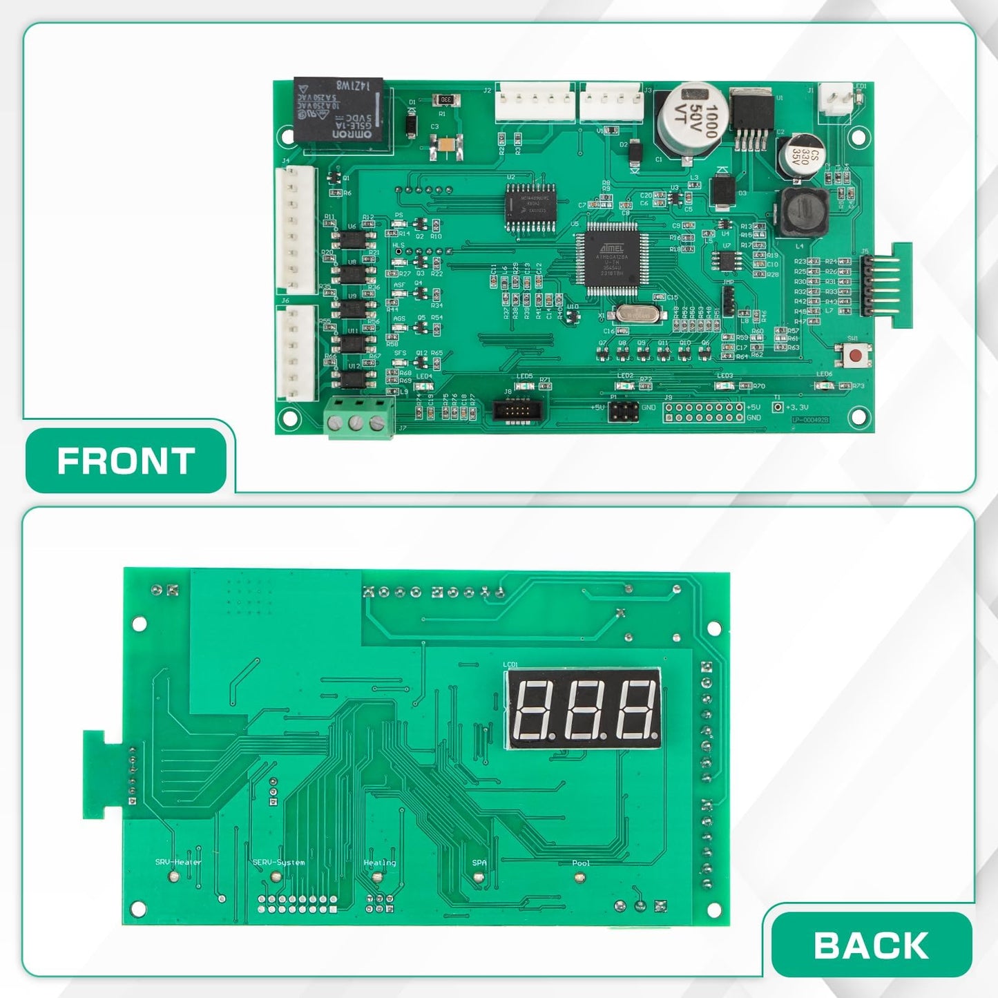Control Board Kit with Switch Pad Replacement# 472610Z Replace 42002-0007S Compatible with Mastertemp Max-E-Therm Pentair Pool & Spa Heaters Compatible with All NA LP Series Models