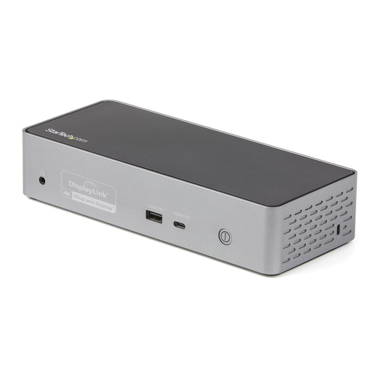 StarTech.com USB-C Quad Monitor Docking Station for MacBook Pro/Air M1 M2 M3 M4 & Windows, Universal 4K 60Hz HDMI DP Dock, Thunderbolt Compatible, 100W Laptop Charging
