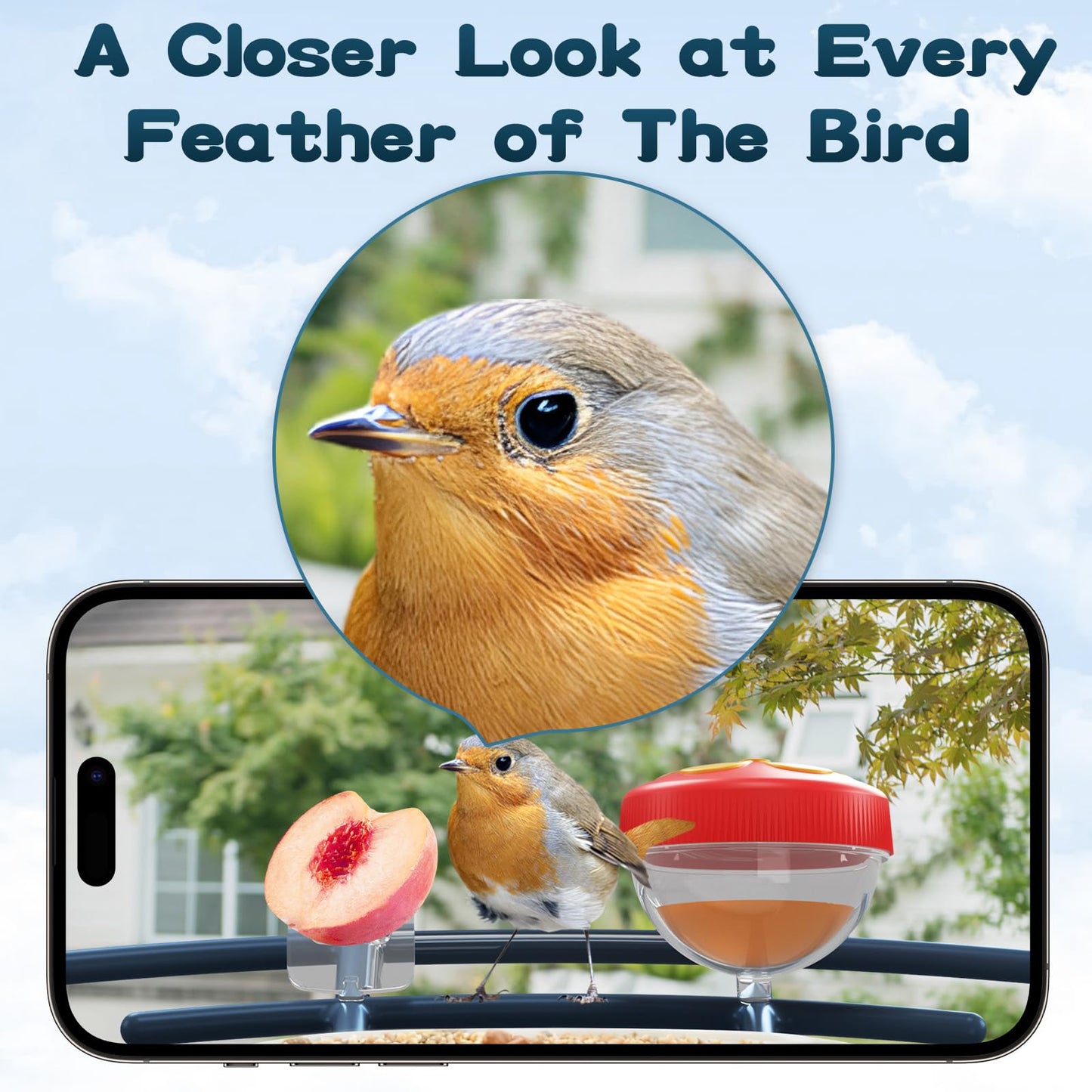 BROAIMX Smart Bird Feeder with Camera-AI Identify 11,000+ Species, 2K HD Auto Capture Birds Video & 64G TF Card, Solar-Powered Wireless Outdoor Design, Birdhouse with Built-in Two-Way Microphone