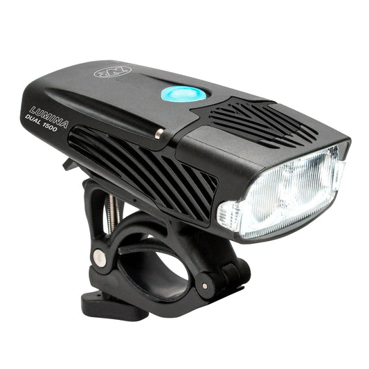 NiteRider Lumina Dual 1500 Lumen USB-C Rechargeable Dual LED Front Bike Light - 7 Modes Powerful Lumens IP64 Waterproof Bike Headlight Easy Mount Single Button Control MTB, Trail, Enduro, Road Cycling