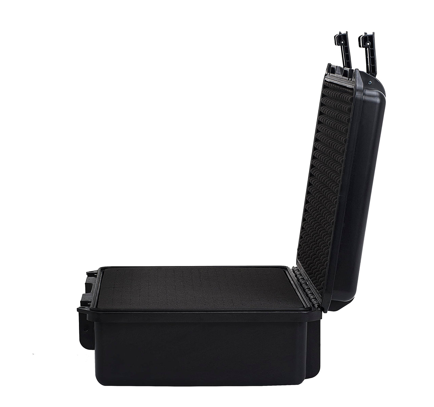 MEIJIA Premium Waterproof Hard Compact Camera Case with customizable fit foam,Full Protection with Light&Convenient Design,19.3"x15.25"x7.3".,Elegant Black