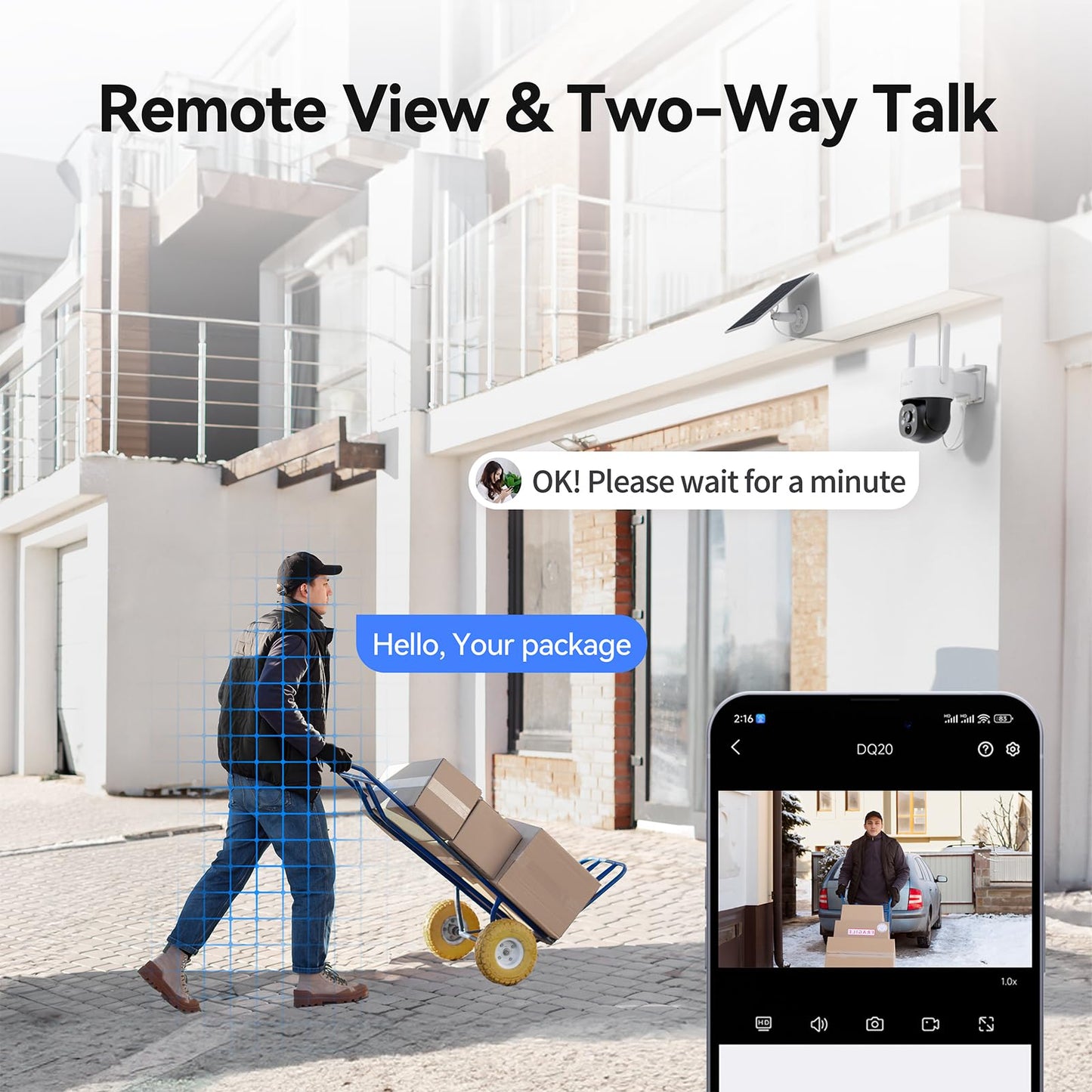 Solar Security Camera System Wireless Outdoor, 4pcs 2K Solar Powered Home Security Cameras, Full Color Night Vision, 360° Pan Tilt, Human Detection, 2.4G/5G WiFi 10CH NVR with 500G HDD