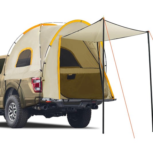 Pickup Truck Tent with Awning Shade,Waterproof PU5000mm Oxford for 5-5.2 FT Truck Bed for Camping Travel Outdoor Activities for Chevy Colorado,Jepp Gladiator,Ford Ranger,GMC Canyon,Frontierm,Tacoma