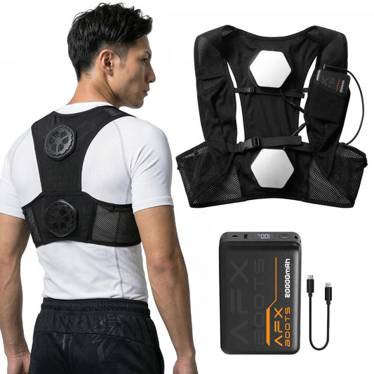 LABEWVI Semiconductor Peltier Cooling Vest with 20000mAh Battery Pack, 3 Cooling Modes, Up to -24℃ Cooling, Type-C Thermoelectric Cooling Vest for Work, Running, Hiking, Travel (US, Alpha, XS-M)