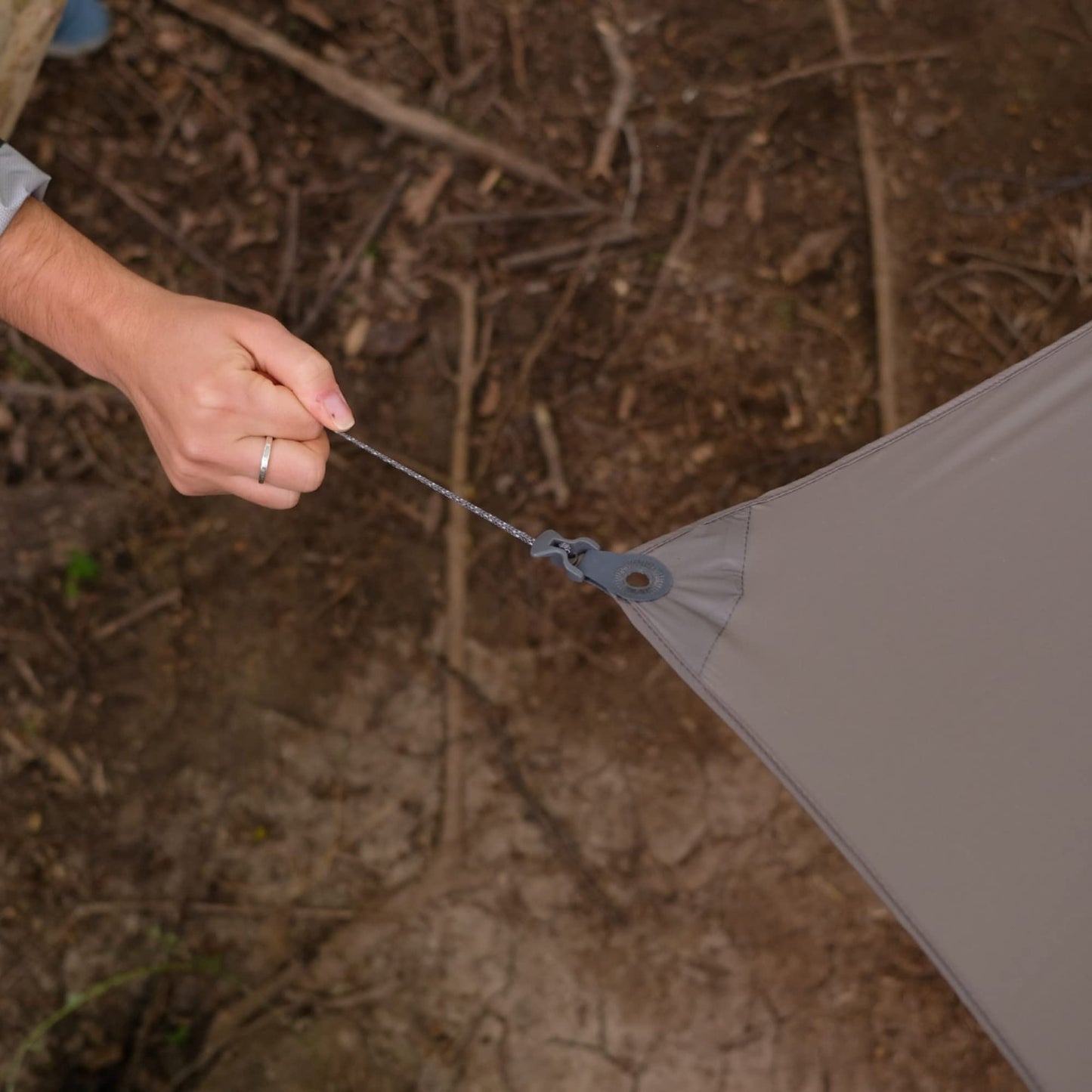 KAMMOK Kuhli Pro | Versatile Weather Shelter, (Waterproof, Durable, Portable, Camping Tarp, Hammock Tarp, Rain Cover), Granite Gray
