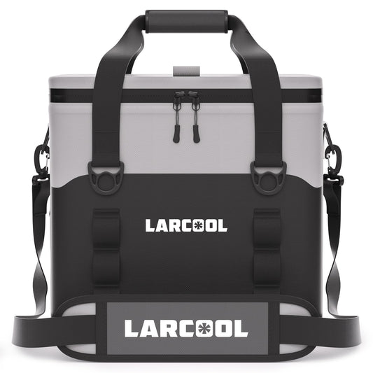 LARCOOL Ultra -Tough 24 Can Soft Cooler Bag | Insulated Waterproof Portable Ice Chest with Adjustable Strap | Large Leak-Proof Lunch Coolers Box for Beach | Travel | Camping | Car | Hiking