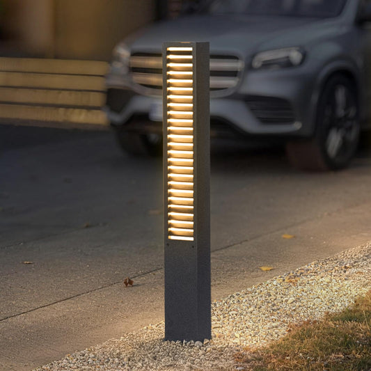 PAKEDANDUN Landscape Path Lights, 39" Pathway Lights, 3000K Outdoor Driveway Light, IP65 Waterproof Modern Bollard Landscape Lighting, Bollards Light Path Led Wired for Patio Lawn Garden Walkway