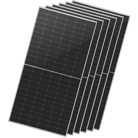 SUNGOLDPOWER 16BB N-Type 6pcs 560W Bifacial PERC Solar Panels Monocrystalline, High Efficiency up to 30%, High Power PV Module for Off-Grid, Residential & Commercial Solar Systems(6pcs 560W Bifacial)