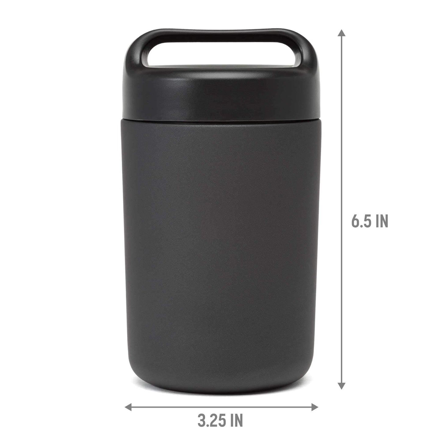 Goodful Stainless Steel Food Jar, Vacuum Sealed | Double Wall | Carry Handle Lid | Gray | 16 Ounces, Pack of 6