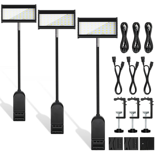 ZSUCC Trade Show Lights LED Display, Included Clamps, Mounting Brackets, Power Cables, Connect Cables, 360° Adjustable Angle for Trade Show Lighting, 3PCS Black