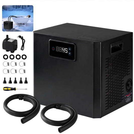 𝑼𝒑𝒈𝒓𝒂𝒅𝒆 1/3 HP Ice Bath Water Chiller, Cold Plunge Chiller with Built-in Stainless Steel Filter & Water Pump, Water Cooling System for Cold Plunge Tubs, Easy Installation Home Professional Use