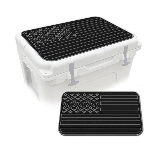 USATuff SeaDek EVA Mat Cooler Pad fits YETI 65 Tundra | Peel & Stick Application | Non Slip Comfort Accessories - US Flag (Black-StormGray)
