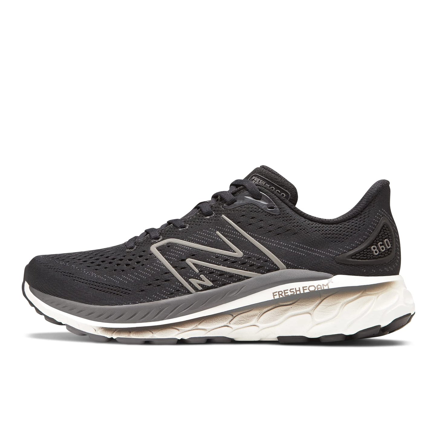 New Balance Men's Fresh Foam 860 V13 Running Shoe, Black/White, 9 Medium