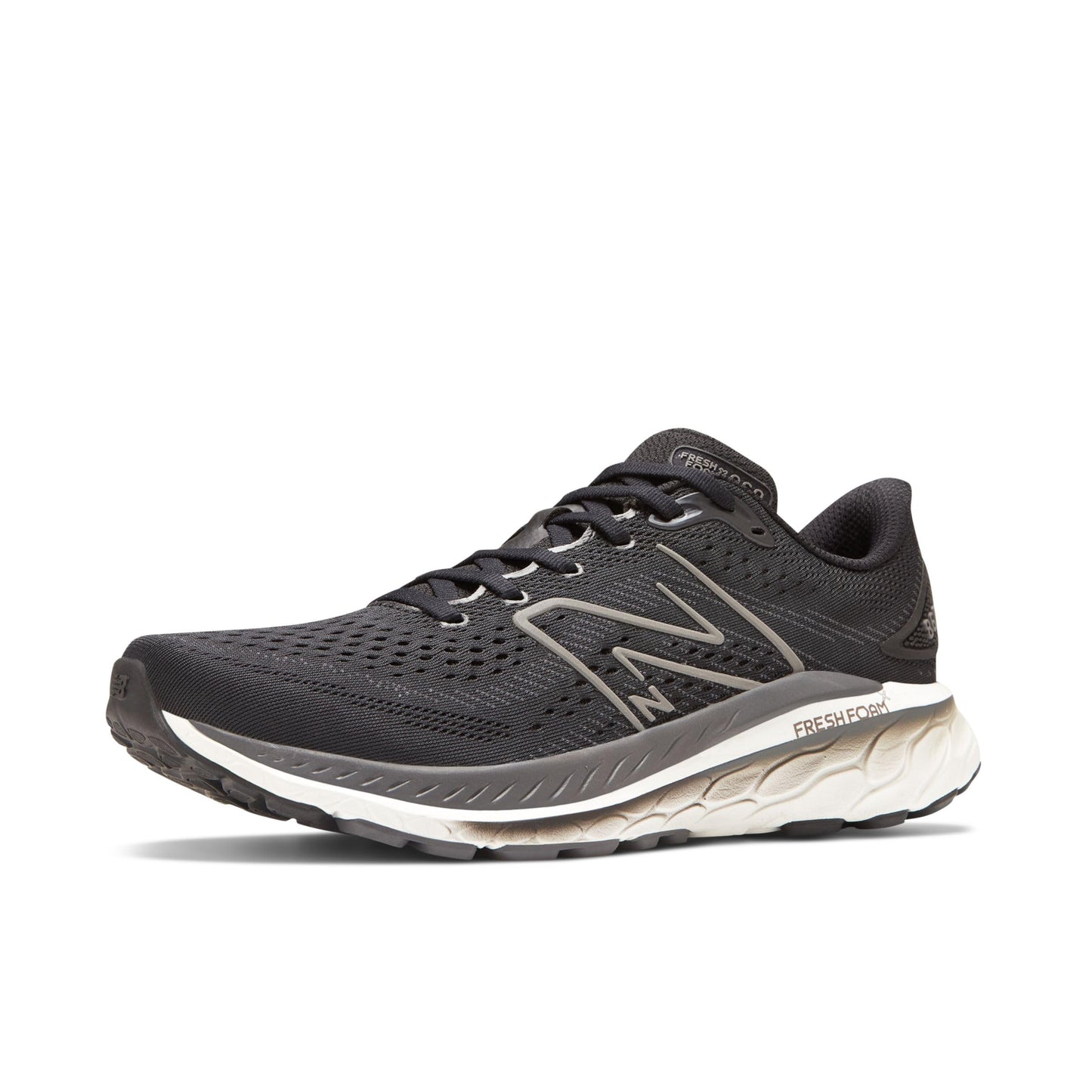 New Balance Men's Fresh Foam 860 V13 Running Shoe, Black/White, 9 Medium