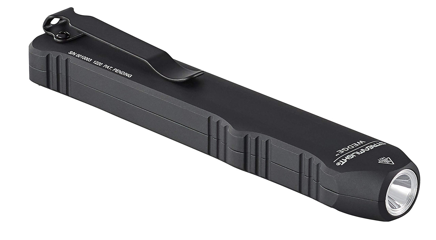 Streamlight 88810 Wedge 1,000-Lumen Max 300-Lumen Standard 1,200-Candela Flat Everyday Carry Flashlight, Includes USB-C Cable and Lanyard, Black