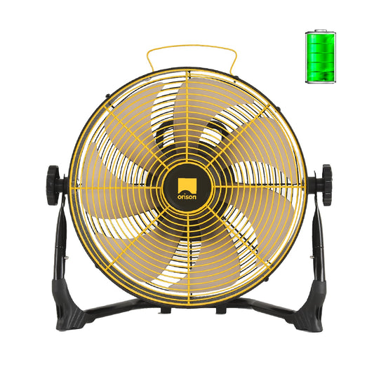 Orison 12" Portable Battery Operated Floor Fan, High-Velocity Floor Fan,Cordless Fan for Camping, Travel, Tents, Hurricanes
