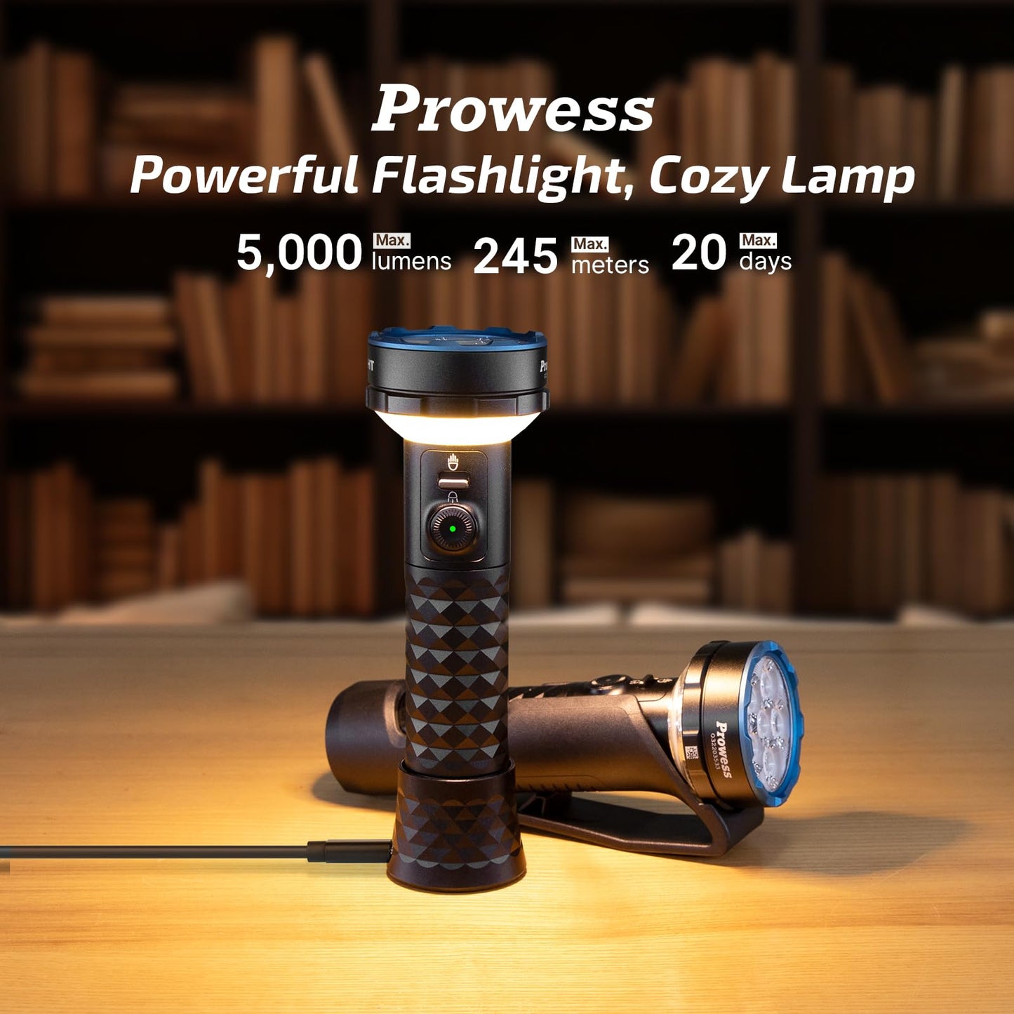 OLIGHT Prowess Rechargeable High Lumen Flashlights, 5,000lms Super Bright Flashlight with Holster Bundle with Oclip Pro EDC Flashlight Clip-on Light