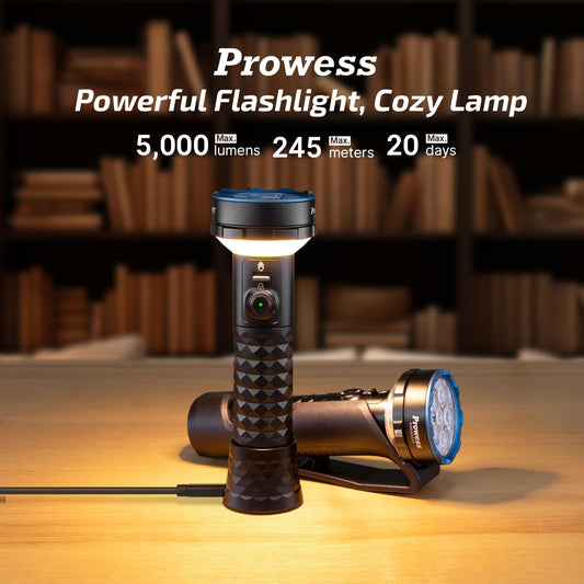 OLIGHT Prowess Rechargeable High Lumen Flashlights, 5,000lms Super Bright Flashlight with Holster Bundle with Oclip Pro EDC Flashlight Clip-on Light