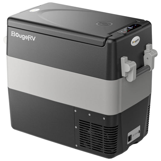 BougeRV 12V Portable Refrigerator Fridge Freezer Portable Car Fridge 53 Quart Electric Cooler12V/24V DC 110~240 V AC for RV Truck Jeep Pickup SUV Van Boat Camping Tailgating Road Trip Outdoor Travel