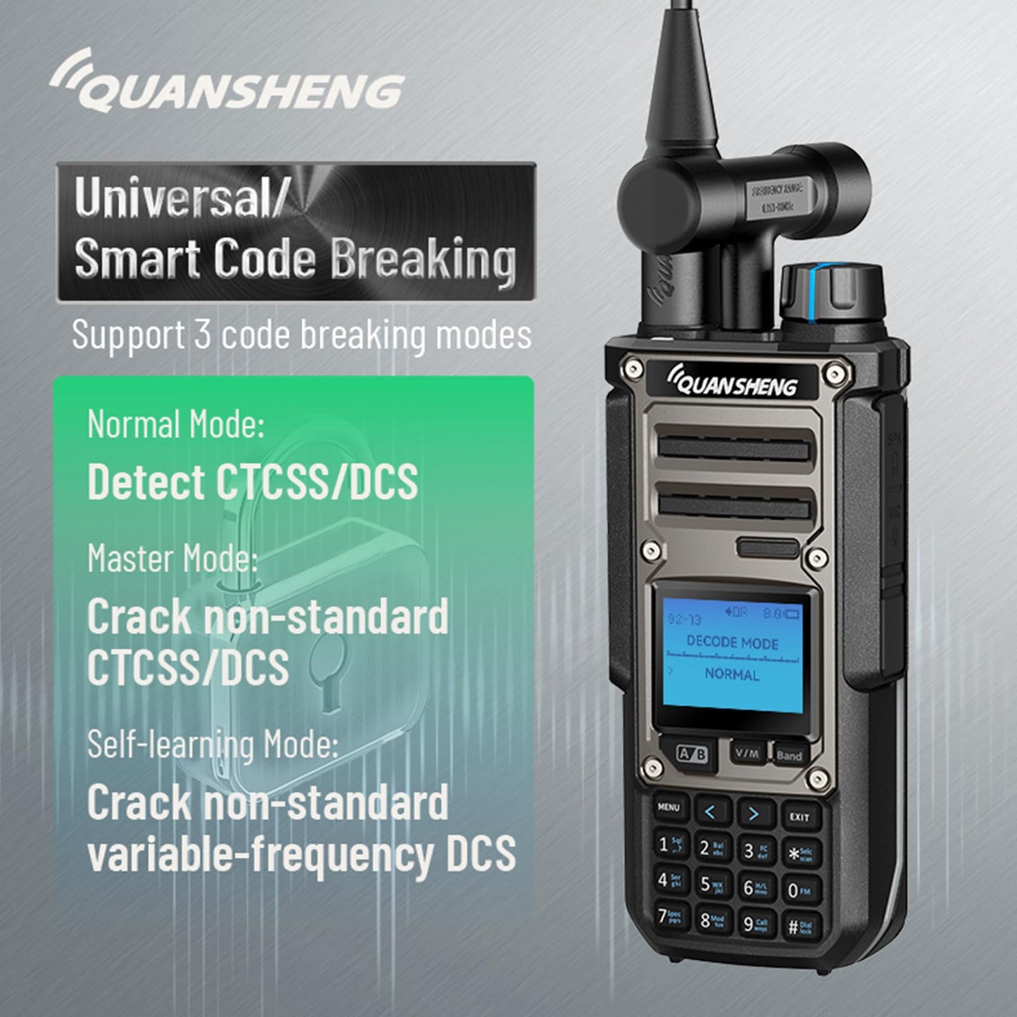 Quansheng TK11(8) Dual Band Ham Radio - High Power Walkie Talkie with NOAA Weather Alert, Air Band, Dual PTT, Type-C Charging & 999 Channels for Outdoor, Emergency, AM FM CW SSB