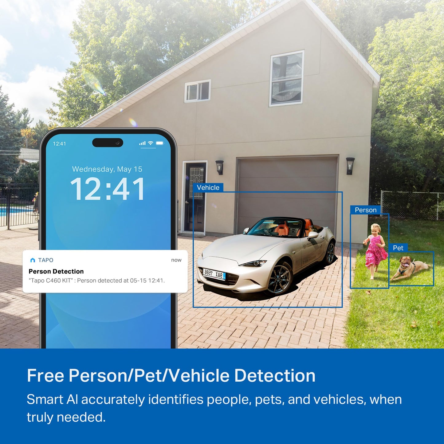 Tapo MagCam 4K Outdoor Wireless Security Camera – Battery Power with Solar Charging, Magnetic Mount, Person/Vehicle Detection, Subscription-Free Local or Optional Cloud, Works with Alexa, C460 KIT