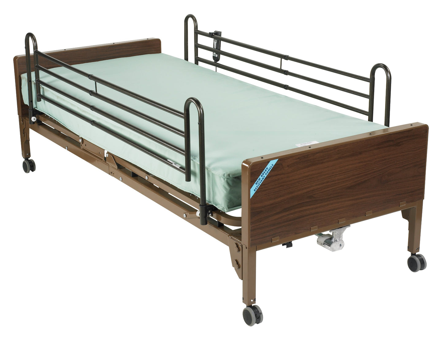 Drive Medical Semi Electric Ultra Light Plus Hospital Bed, Brown, 36"