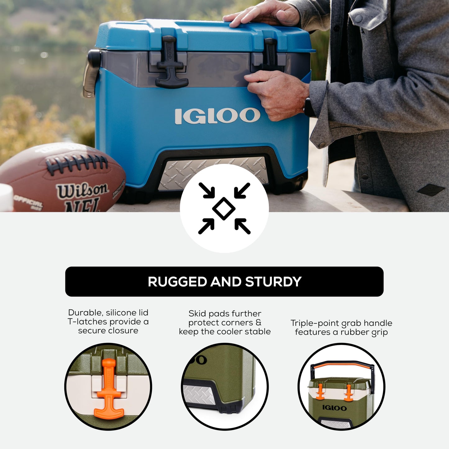 Igloo BMX 25 Quart Green and Orange
