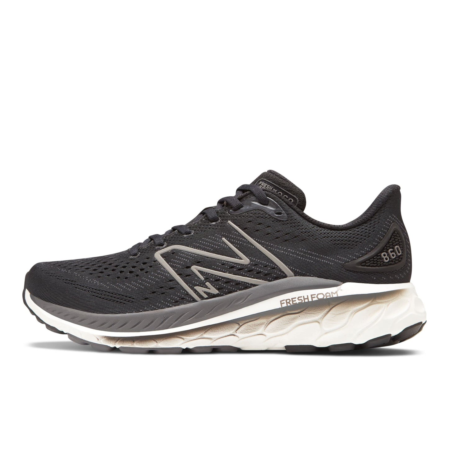 New Balance Men's Fresh Foam 860 V13 Running Shoe, Black/White, 9 Medium