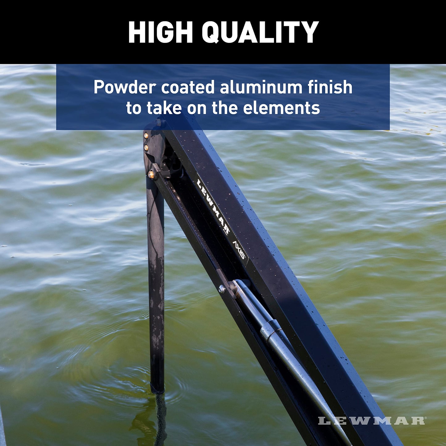 Lewmar Axis Shallow Water Anchor for use in up to 7' of Water, 12V Electrically Powered, Remote Controlled Deployment, Four Bar Articulating Arm, for Powerboats up to 26', Black - 22108805