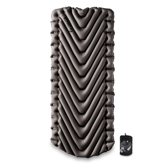 Klymit Static V Luxe Sleeping Pad, Lightweight Lofted Camping Air Mattress for Tents and Cars with Body Mapping Tech, 3 In Thick Grey