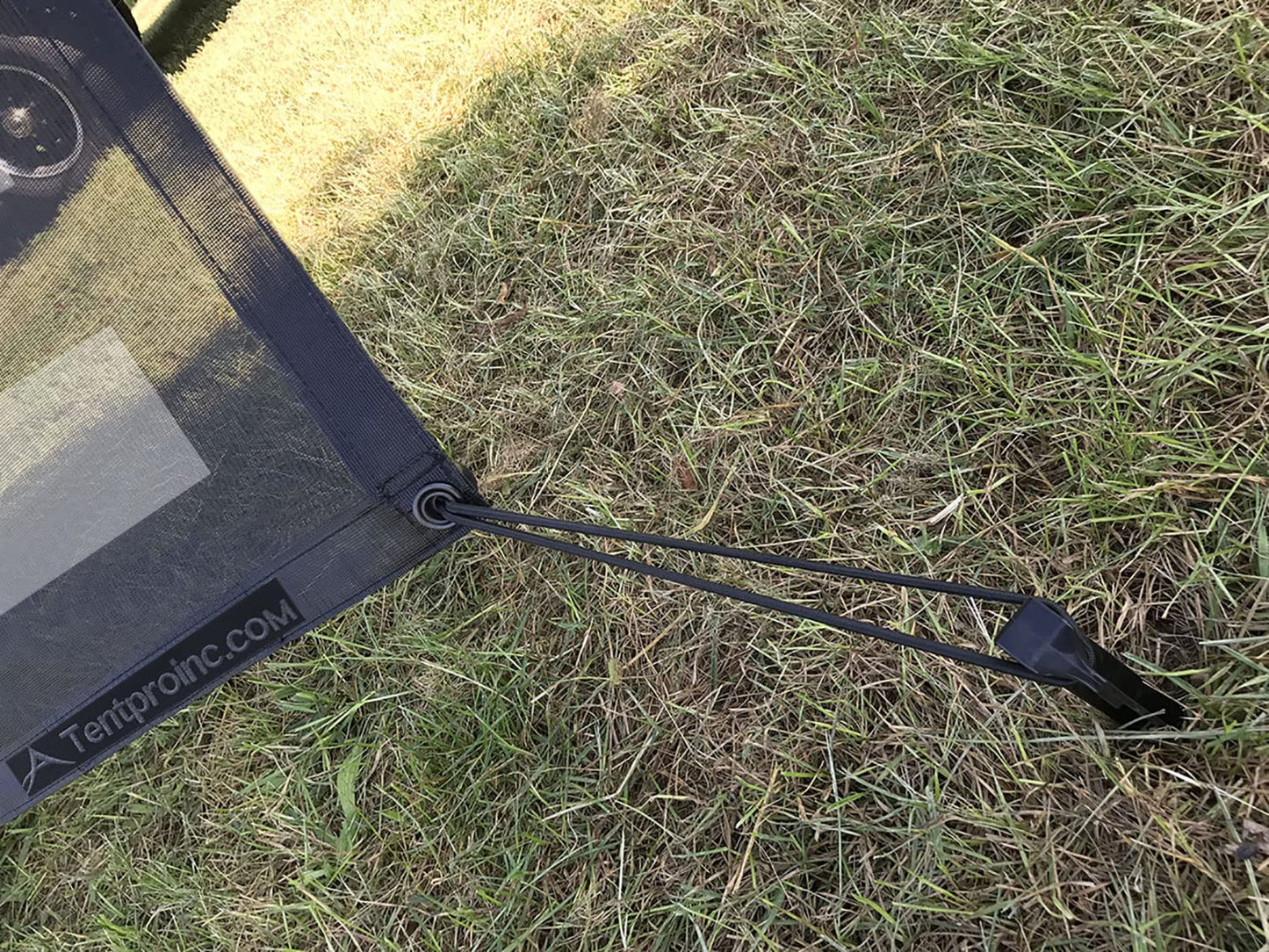 Tentproinc RV Awning Sun Shade Screen 8' X 16' 3'' (American Flag) Black Mesh Sunshade Camper Trailer Awning Shade Screen UV Blocker Completed Kits