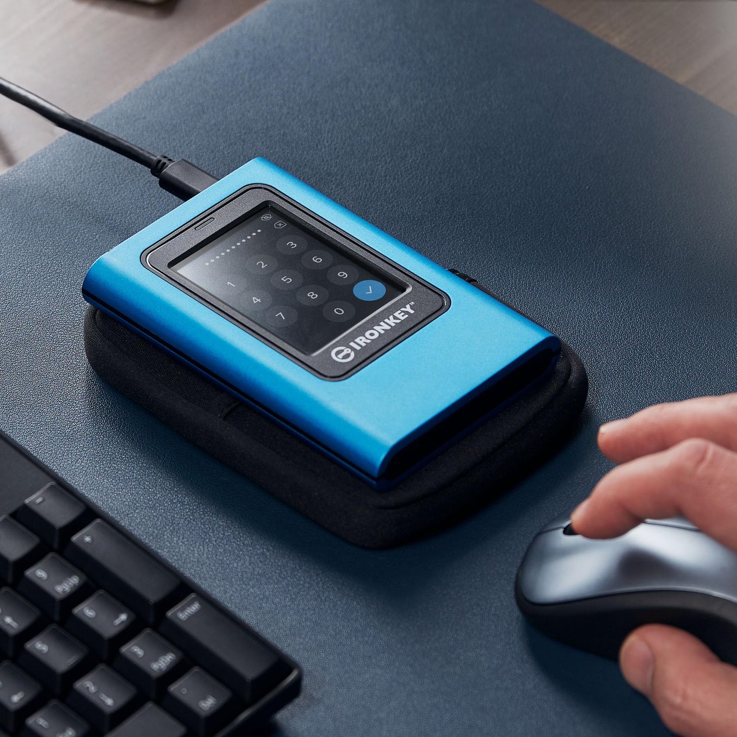 Kingston IronKey Vault Privacy 80 1.92TB External SSD | FIPS 197 | XTS-AES 256GB Encrypted | Touch Screen PIN | Secure Data Protection | IKVP80ES/1920G