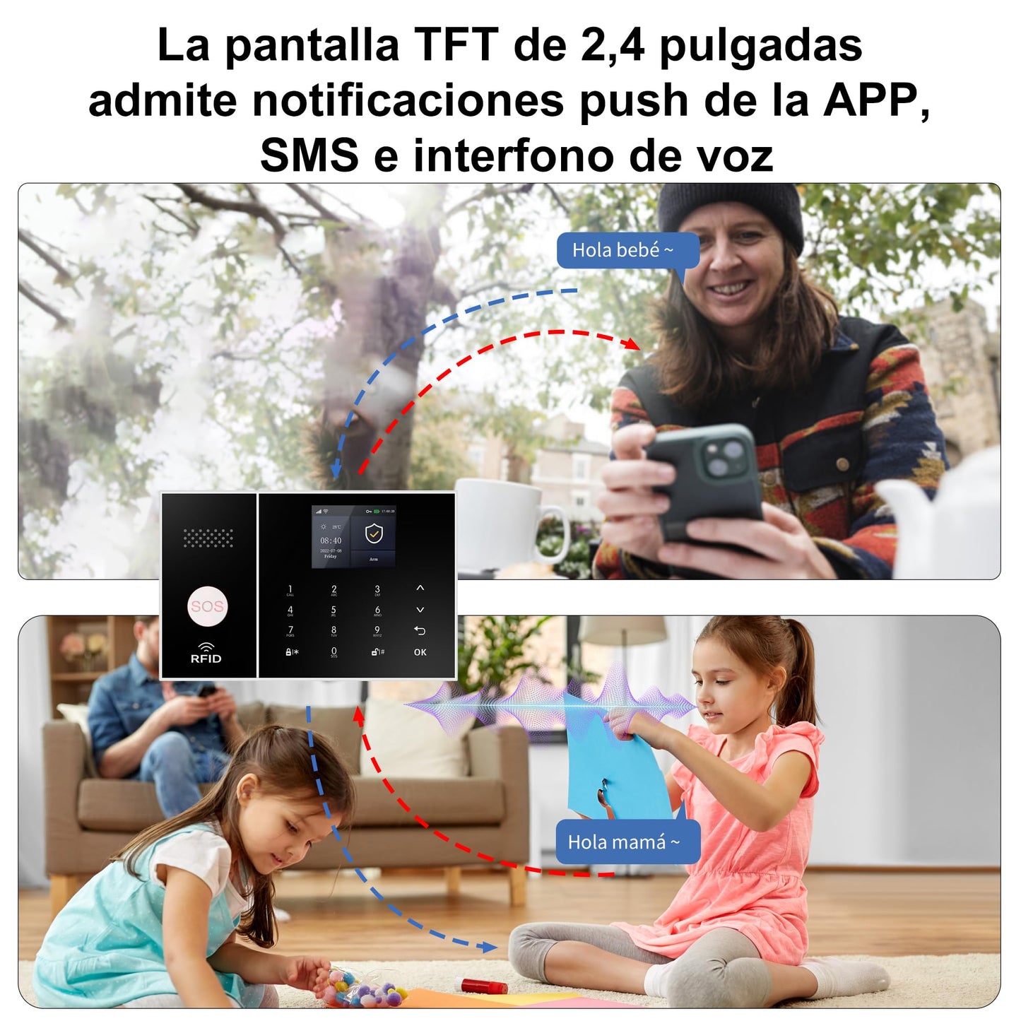 XUK Smart Home Security System,4G/GSM &WiFi Wireless Alarm Kit with Door/Window Sensors,PIR Motion Detectors,App Remote Control,Compatible with Alexa &Google Home,Easy Installation(24pcs Set)