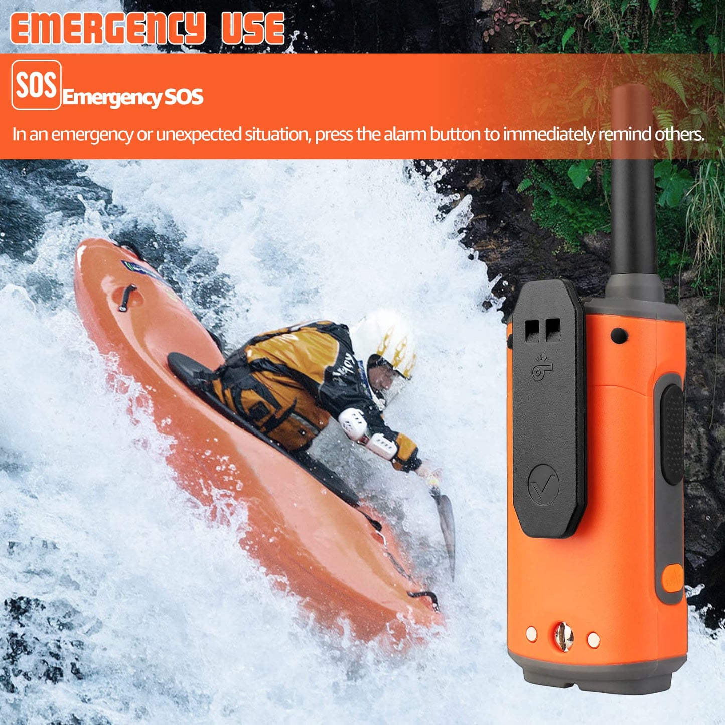 Retevis RT45P Waterproof 2 Way Radio, Long Range Walkie Talkie, IP67, 1000mAh, NOAA Weather Alert, SOS Alarm, USB-C, Rechargeable Two Way Radios for Kitesurfing, Beach 4 Pcs